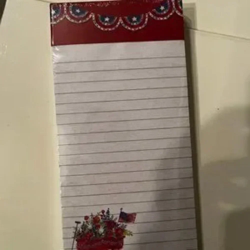Magnetic Lined Notebooks - Set of‎ 2 (flag / USA / dog themed) (new)